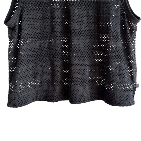 Lululemon Sweat Your Heart Out Tank Size 4 Black Mesh - Picture 4 of 7